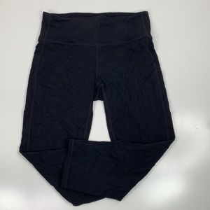 Athleta Womens Solid Black Cropped Leggings Small